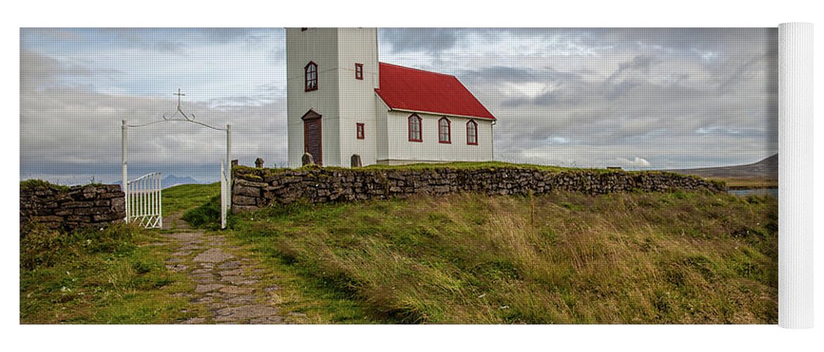 Church Yoga Mat featuring the photograph Chapel of Iceland by David Letts