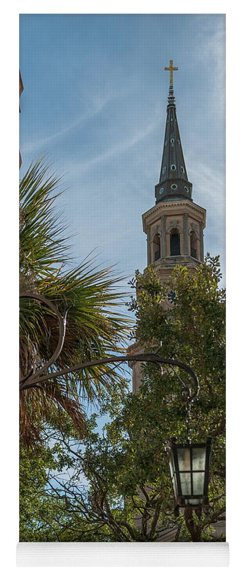 Lamp Yoga Mat featuring the photograph Charleston - St. Phillip's Church by Dale Powell