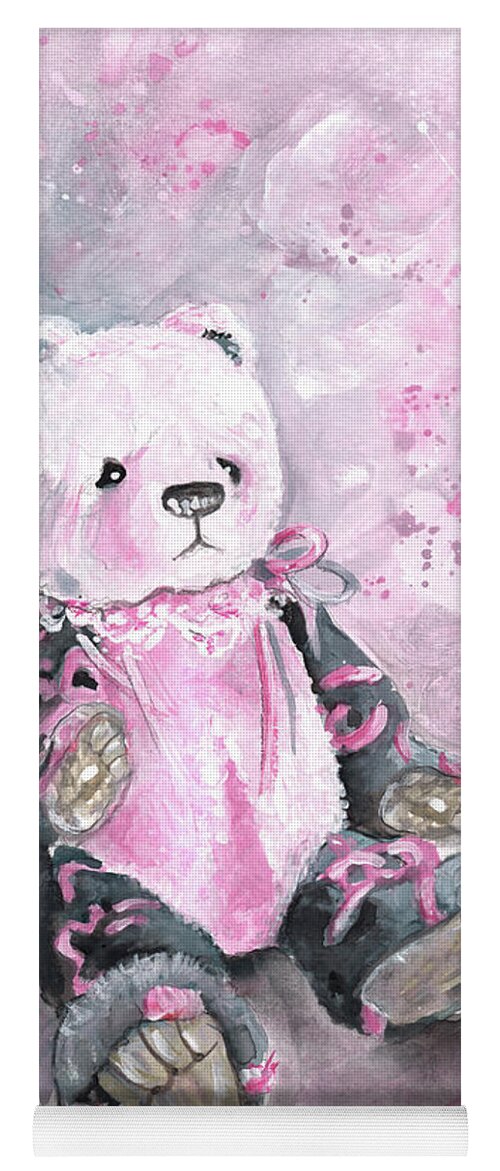 Teddy Yoga Mat featuring the painting Charlie Bear Sylvia by Miki De Goodaboom