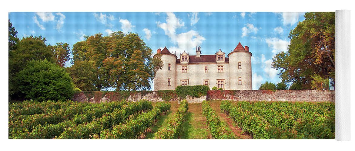Castle Yoga Mat featuring the photograph Chateau Lagrezette - France by Silva Wischeropp