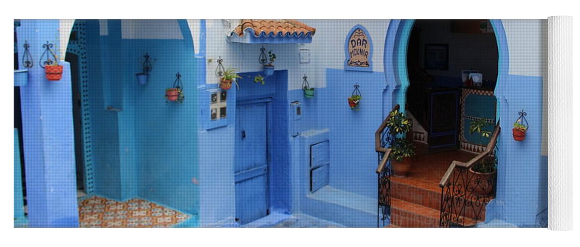 Travel Yoga Mat featuring the photograph Chefchaouen Morroco 1 by Nakayosisan Wld
