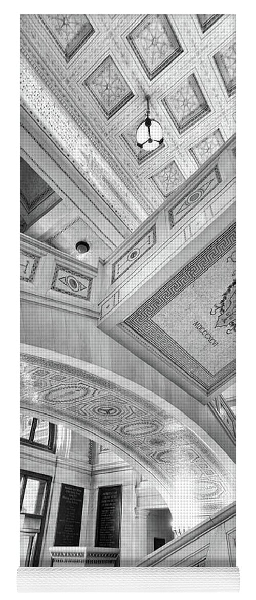 Chicago Yoga Mat featuring the photograph Chicago Cultural Center Details by Lauri Novak