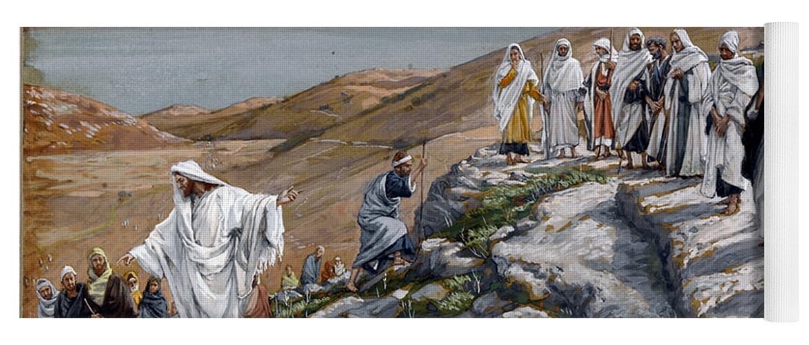 1st Century Yoga Mat featuring the photograph Christ Sending Out The Seventy Disciples, Two By Two, Illustration For 'the Life Of Christ', C.1884-96 by James Jacques Joseph Tissot