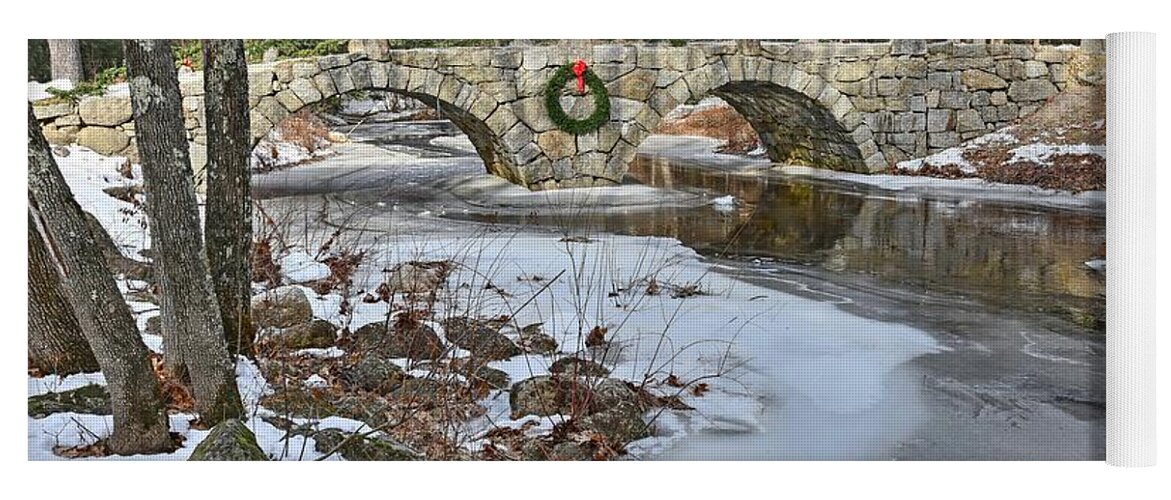 Christmas Yoga Mat featuring the photograph Christmas in New Hampshire by Steve Brown