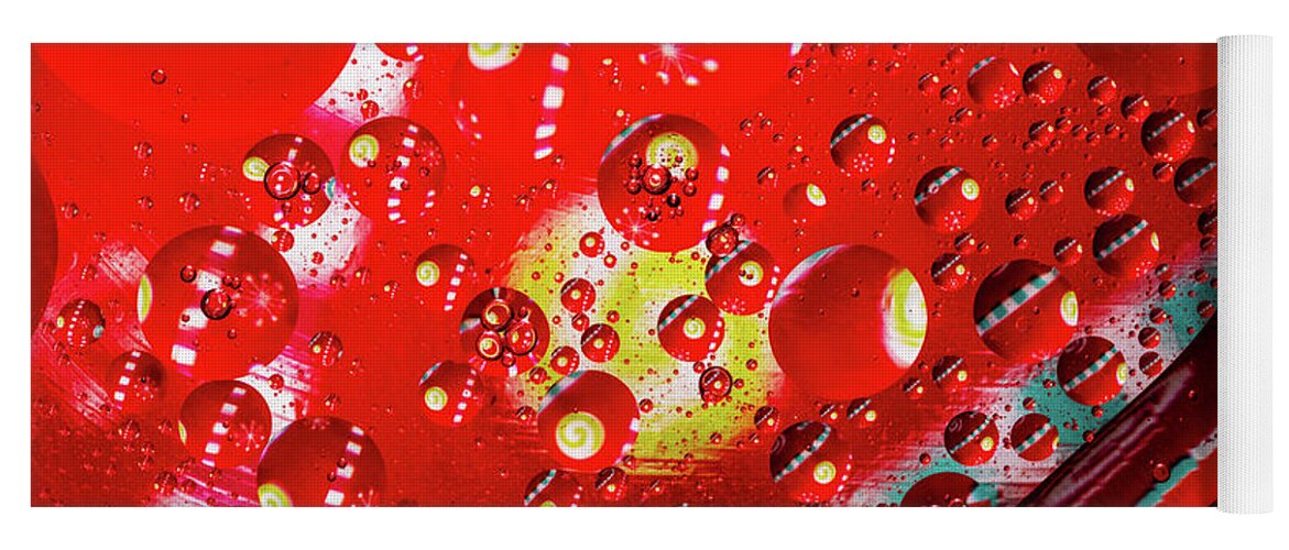 Jay Stockhaus Yoga Mat featuring the photograph Christmas Oil and Water by Jay Stockhaus