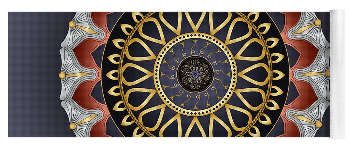 Mandala Yoga Mat featuring the digital art Circumplexical No 3482 by Alan Bennington