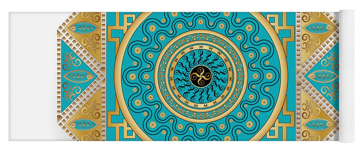 Mandala Yoga Mat featuring the digital art Circumplexical No 3558 by Alan Bennington