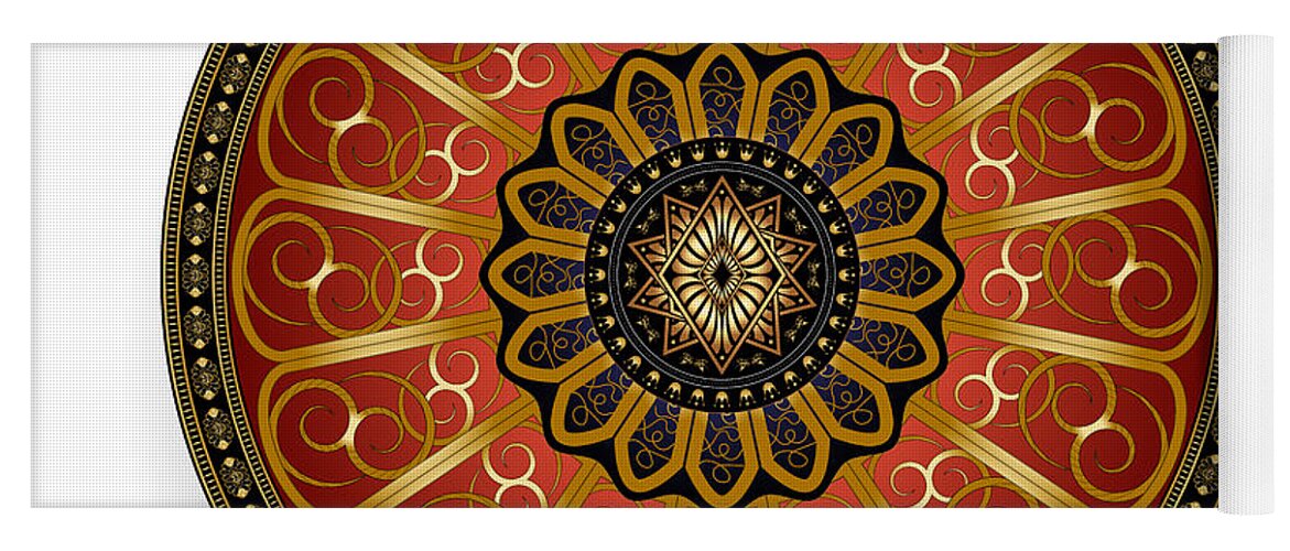 Mandala Yoga Mat featuring the digital art Circumplexical No 3586 by Alan Bennington