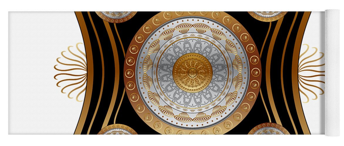 Mandala Yoga Mat featuring the digital art Circumplexical No 3963 by Alan Bennington