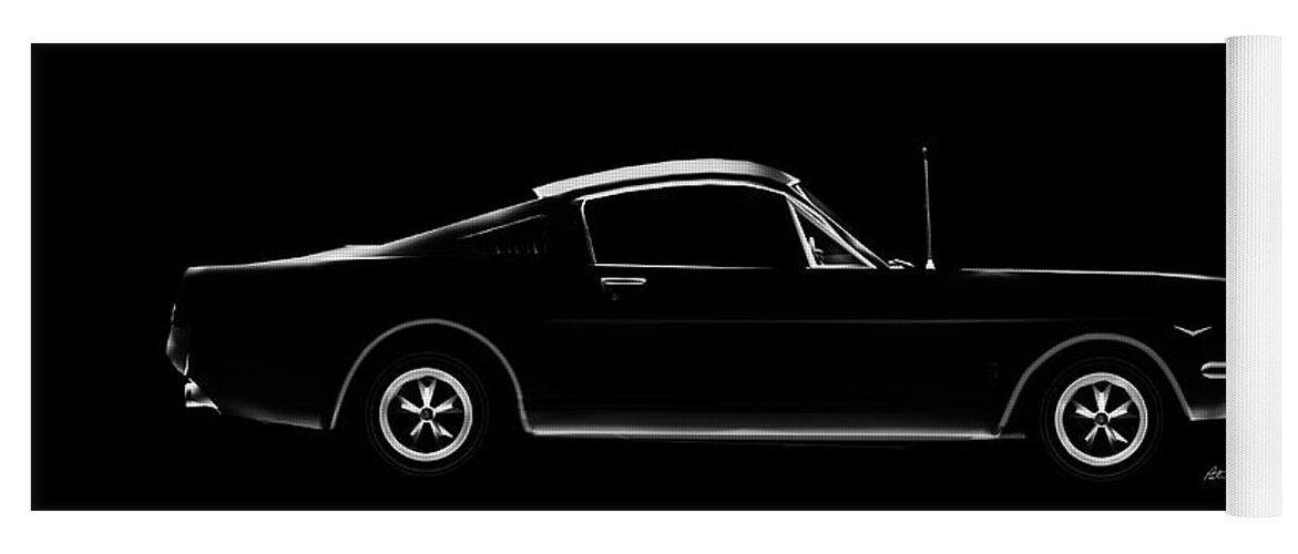 Auto Yoga Mat featuring the digital art Classic 66 Mustang R by Peter J Sucy