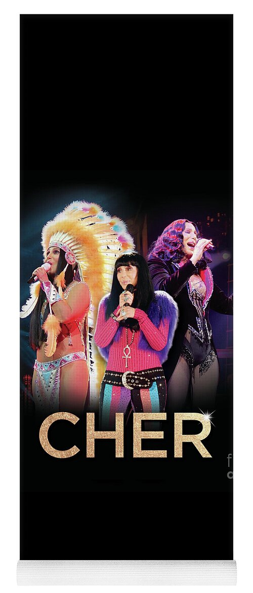 Cher Yoga Mat featuring the digital art Classic Cher Trio by Cher Style