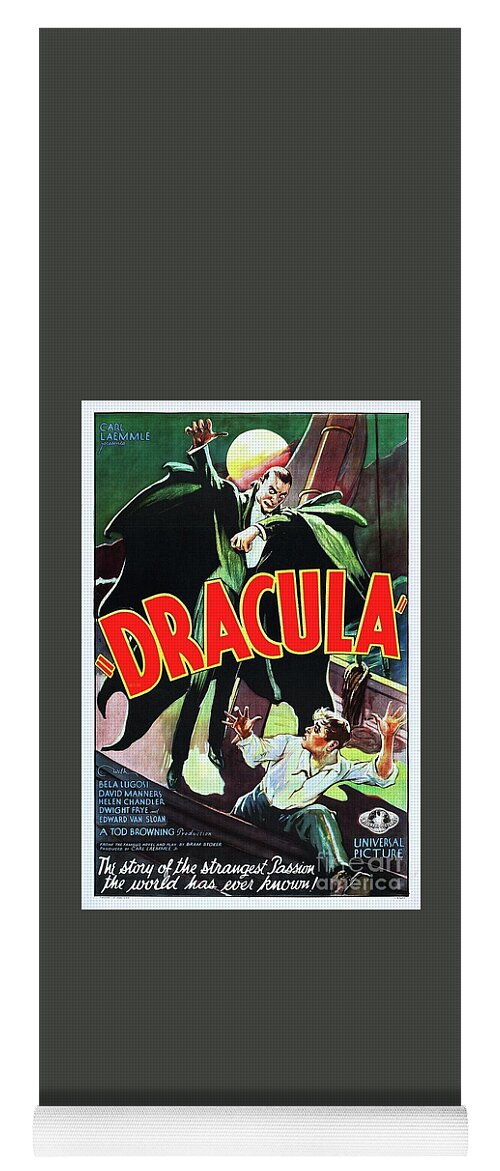 Dracula Yoga Mat featuring the painting Classic Movie Poster - Dracula by Esoterica Art Agency