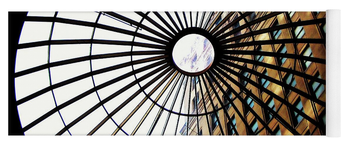 Tower City Center Yoga Mat featuring the photograph Cleveland's Tower City Center Skylight by Susan Hope Finley