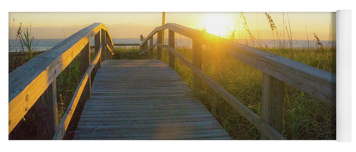 Cocoa Beach Yoga Mat featuring the photograph Cocoa Beach Sunrise by Richard A Brown