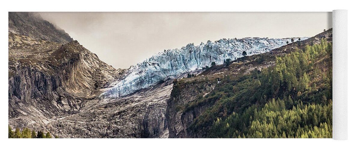 Glacier Yoga Mat featuring the photograph Cold Heart of the Mountain by Pavel Melnikov
