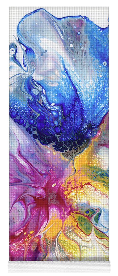 Abstract Yoga Mat featuring the painting Colorful Bloom by Darice Machel McGuire
