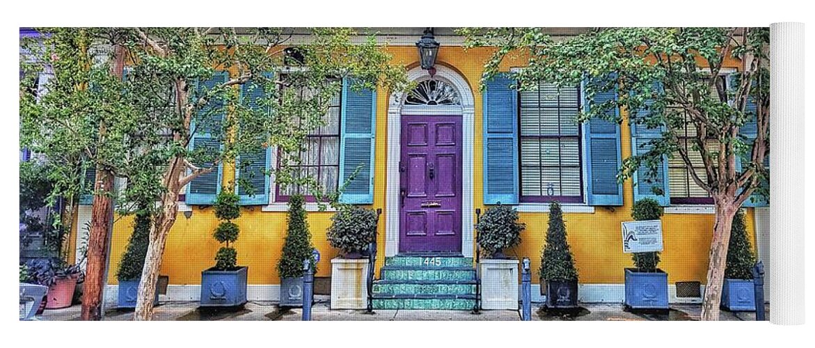 New Orleans Yoga Mat featuring the photograph Colorful NOLA by Portia Olaughlin