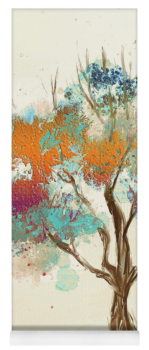 Tree Yoga Mat featuring the digital art Colorful Tree by Lois Bryan