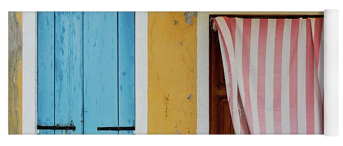Burano Yoga Mat featuring the photograph Colors of Burano Italy #1 by Melanie Alexandra Price