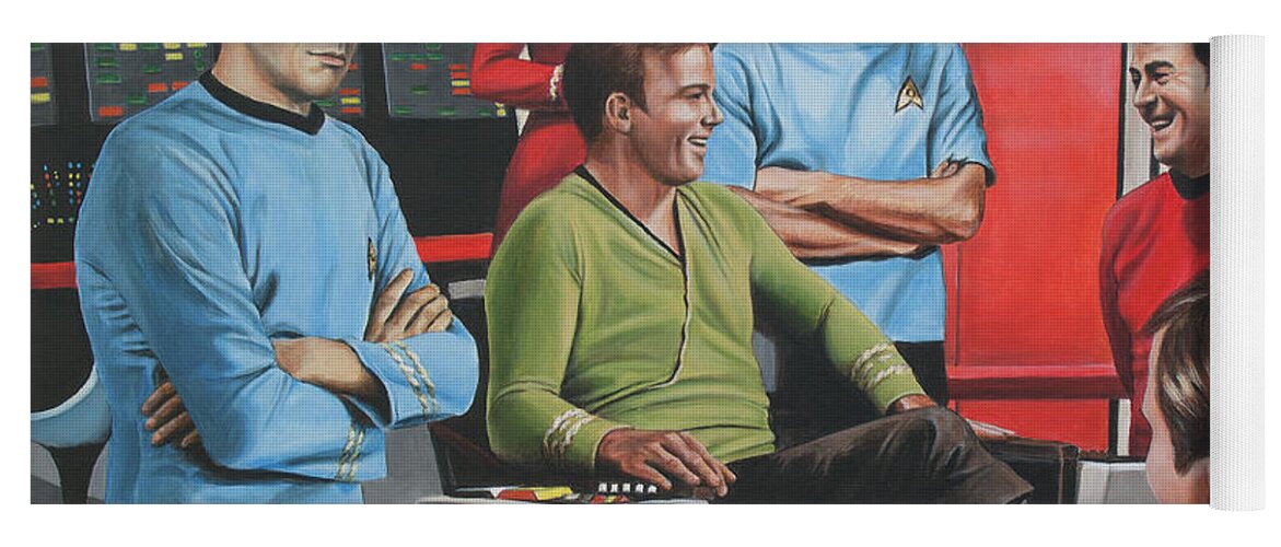 Star Trek Yoga Mat featuring the painting Comic Relief by Kim Lockman