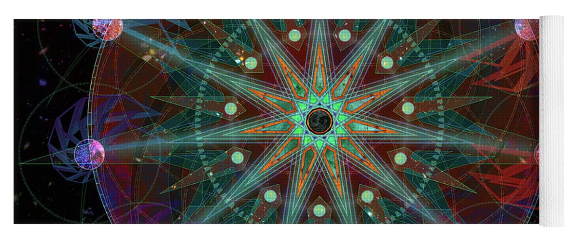 Eleven Yoga Mat featuring the digital art Conjunction by Kenneth Armand Johnson