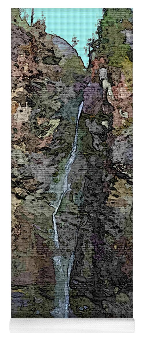 Rock Yoga Mat featuring the photograph Copper Falls by Robert Bissett