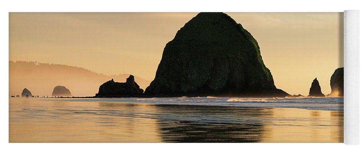 Cannon Beach Yoga Mat featuring the photograph Copper Haystack by James Covello