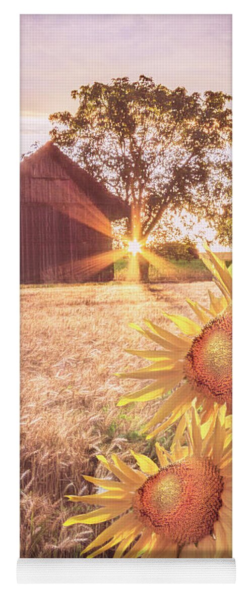 Barns Yoga Mat featuring the photograph Country Longing by Debra and Dave Vanderlaan