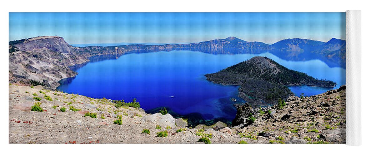 Crater Lake Yoga Mat featuring the photograph Crater Lake Oregon by Amazing Action Photo Video