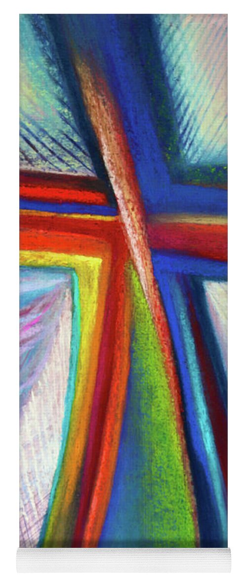  Yoga Mat featuring the painting Cruciform #1 by Polly Castor