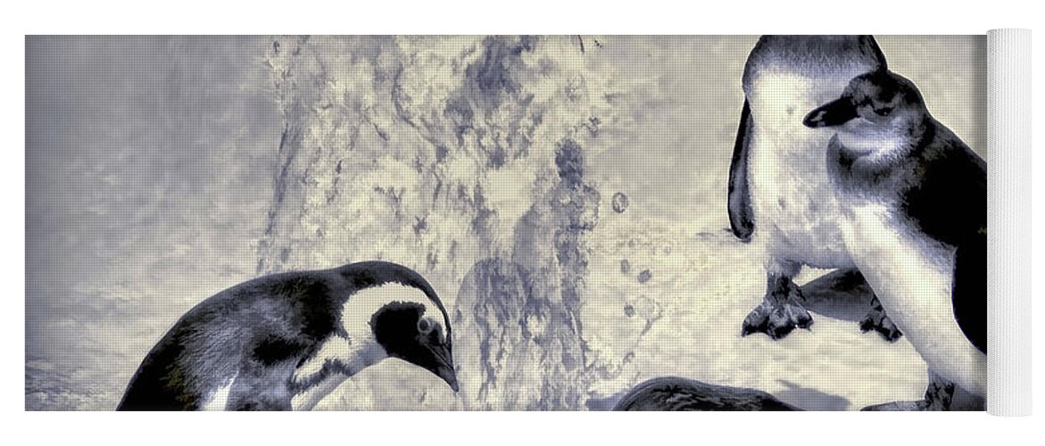 Penguins Yoga Mat featuring the photograph Cute Penguins by Pennie McCracken