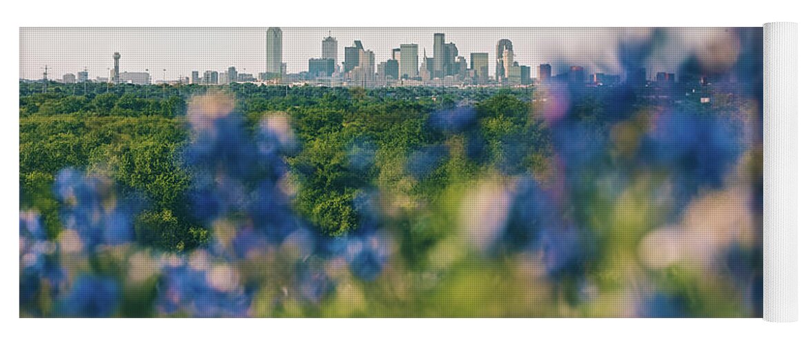 Dallas Yoga Mat featuring the photograph Dallas County Bluebonnets by Peter Hull