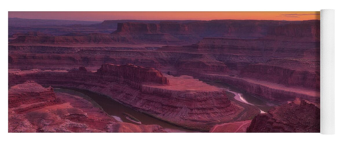 Sunset Yoga Mat featuring the photograph Deadhorse Glow by Darren White