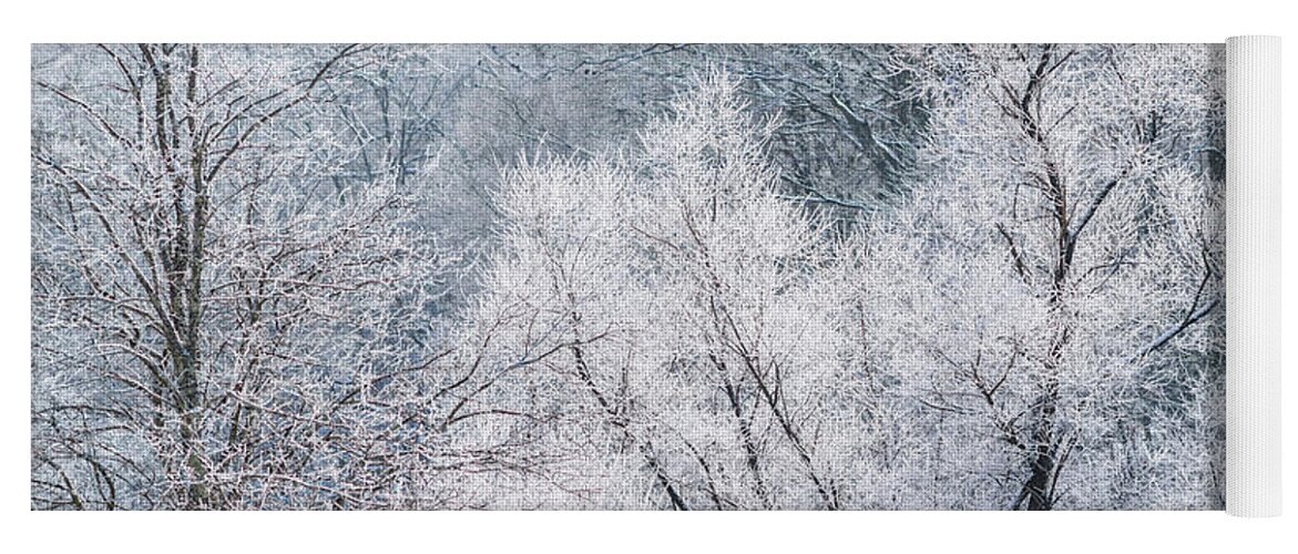 Hoarfrost Yoga Mat featuring the photograph December Hoarfrost by Thomas R Fletcher