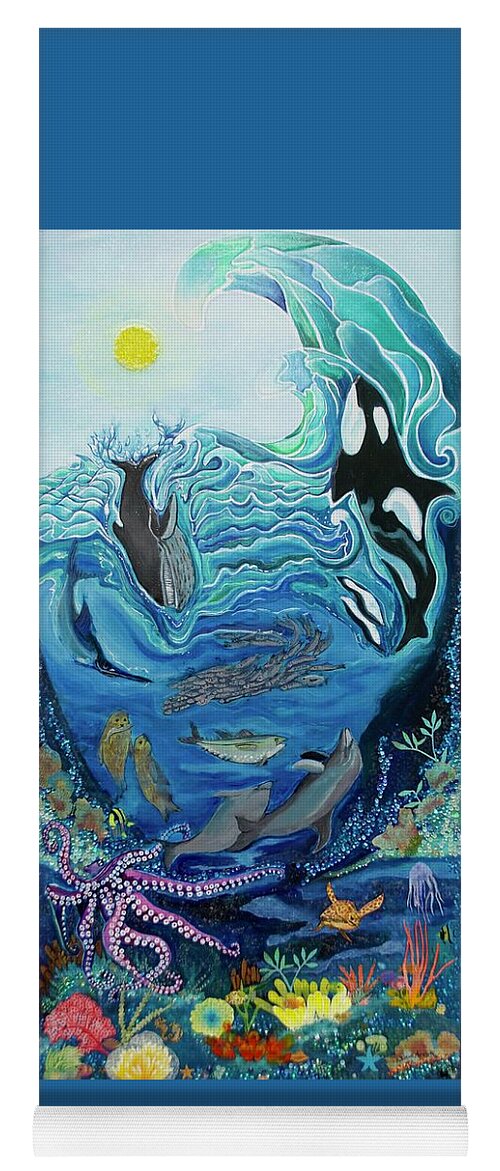 Ocean Yoga Mat featuring the painting Deep Sea Treasures by Patricia Arroyo