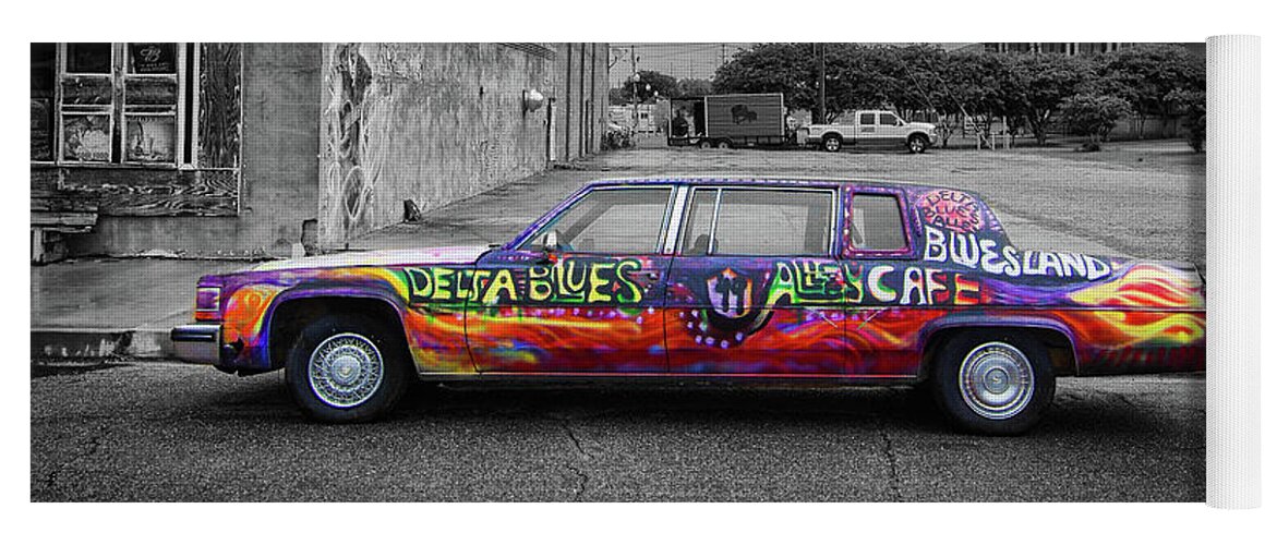 Clarsdale Yoga Mat featuring the photograph Delta Blues Limo by Jim Mathis