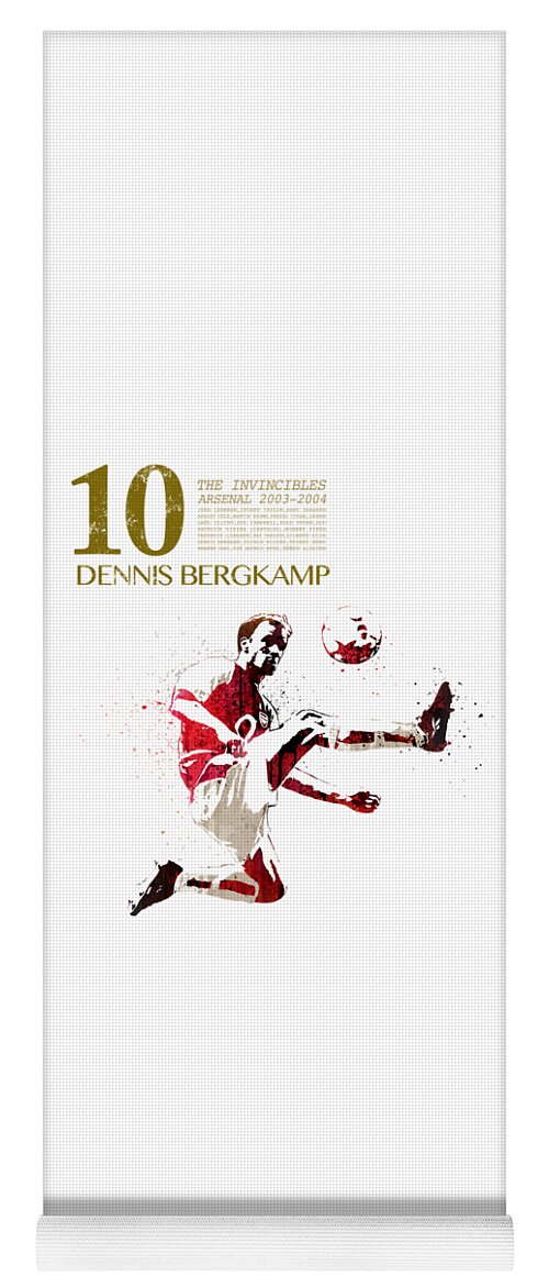 World Cup Yoga Mat featuring the painting Dennis Bergkamp - The invincibles by Art Popop