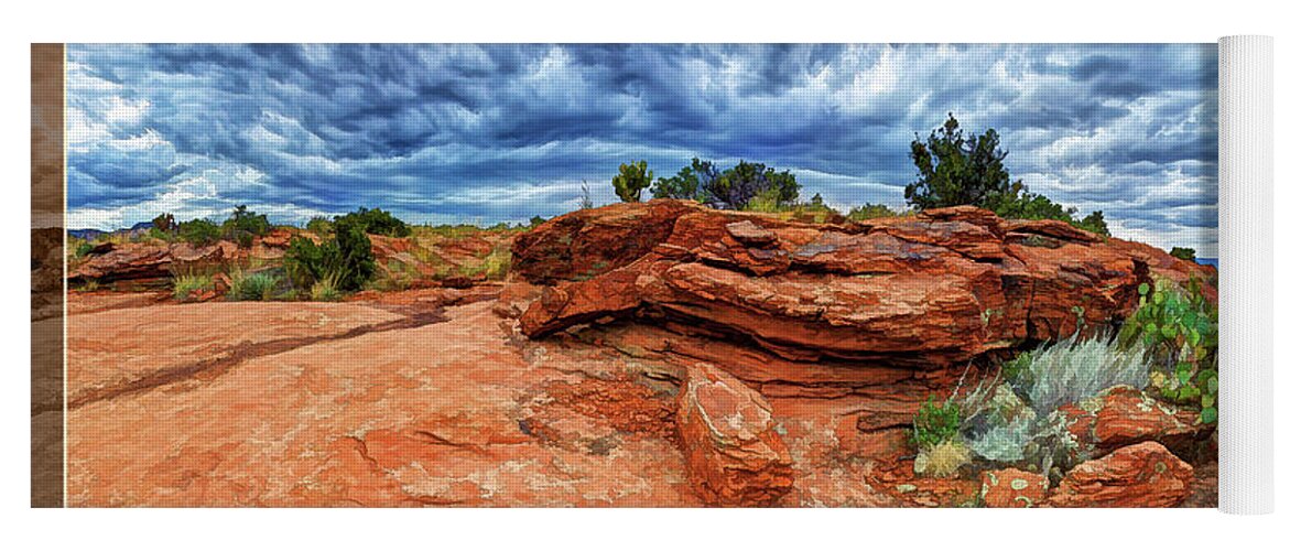 Dramatic Southwest Panorama Yoga Mat featuring the photograph The Power of Intent by ABeautifulSky Photography by Bill Caldwell