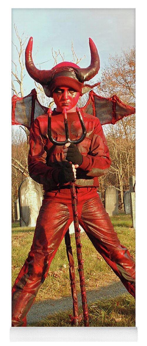 Halloween Yoga Mat featuring the photograph Devil Costume 2 by Amy E Fraser