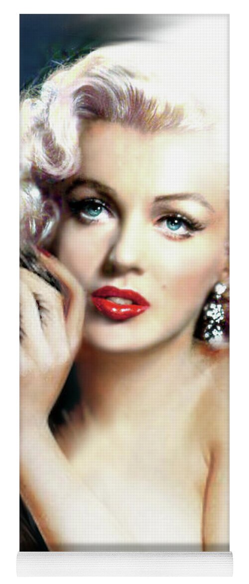 Marilyn Monroe Yoga Mat featuring the painting Diva MM 169 q by Theo Danella