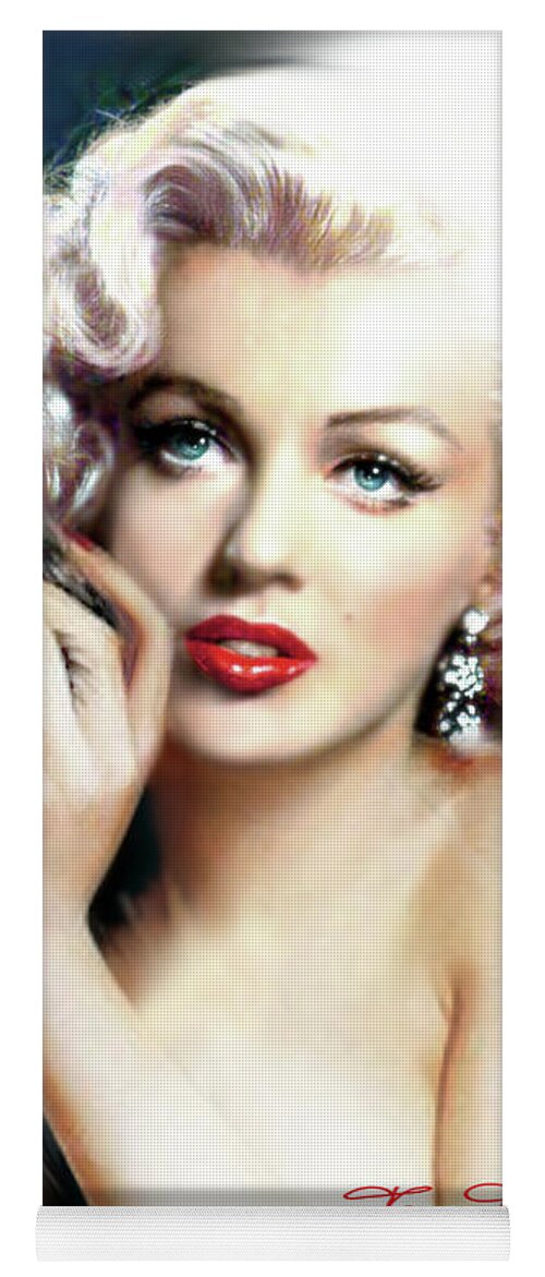 Marilyn Monroe Yoga Mat featuring the painting Diva MM 169 R by Theo Danella