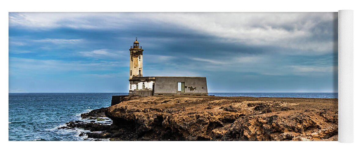 Dona Maria Pia lighthouse, Cape Verde Yoga Mat by Lyl Dil Creations - Pixels