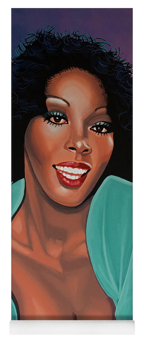Donna Summer Yoga Mat featuring the painting Donna Summer Painting by Paul Meijering