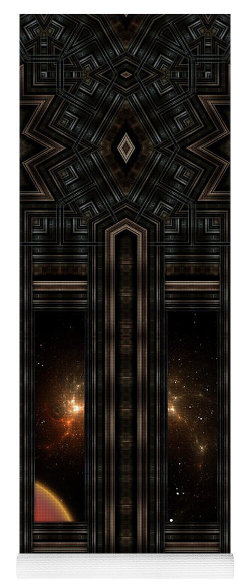Abstract Yoga Mat featuring the digital art Doorway To Eternity by Rolando Burbon