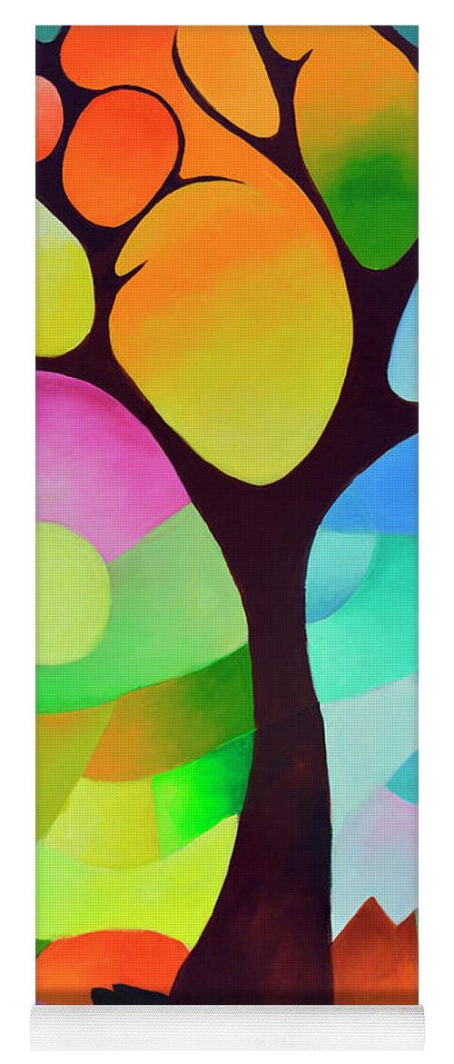 Tree Yoga Mat featuring the painting Dreaming Tree by Sally Trace
