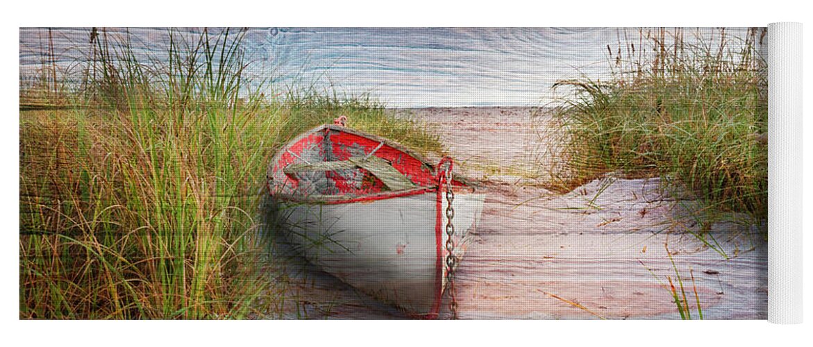 Boats Yoga Mat featuring the photograph Dune Colors in Wood Textures by Debra and Dave Vanderlaan