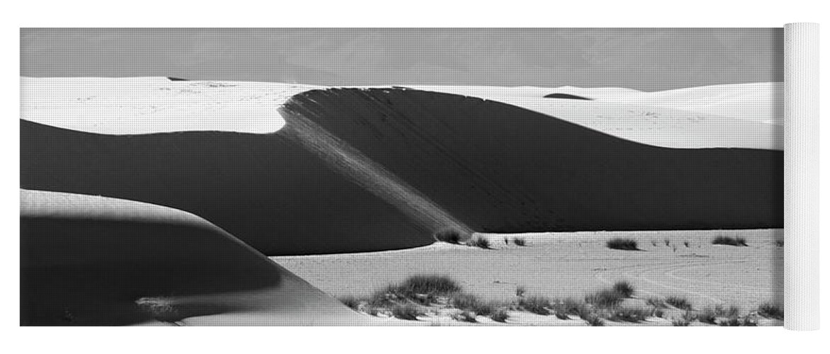 Richard E. Porter Yoga Mat featuring the photograph Dunes and Mountains #4146 - White Sands National Monument, New Mexico by Richard Porter