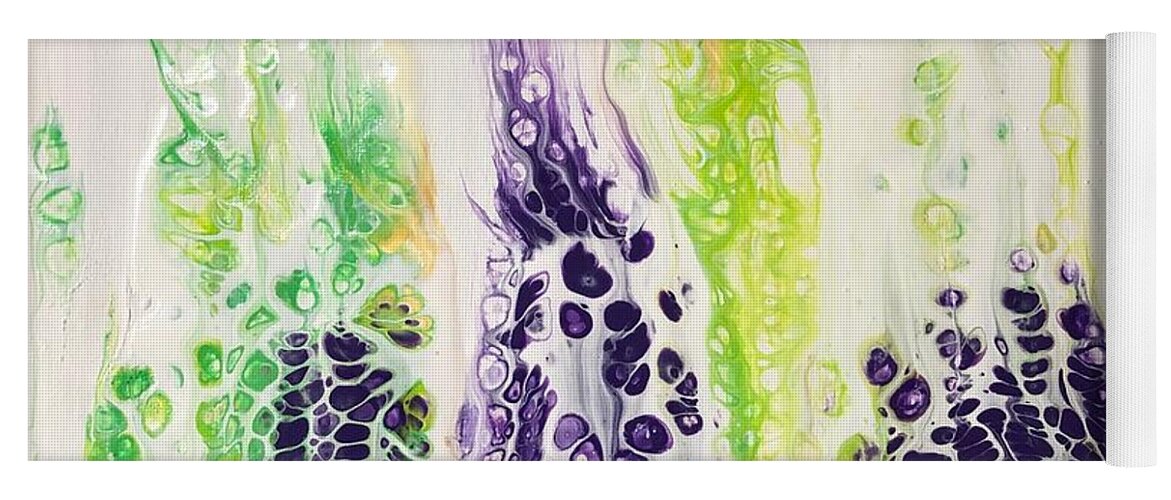 Purple Yoga Mat featuring the painting Effervescence by Lessandra Grimley
