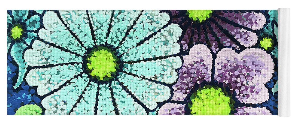 Floral Yoga Mat featuring the painting Efflorescent 2 by Amy E Fraser