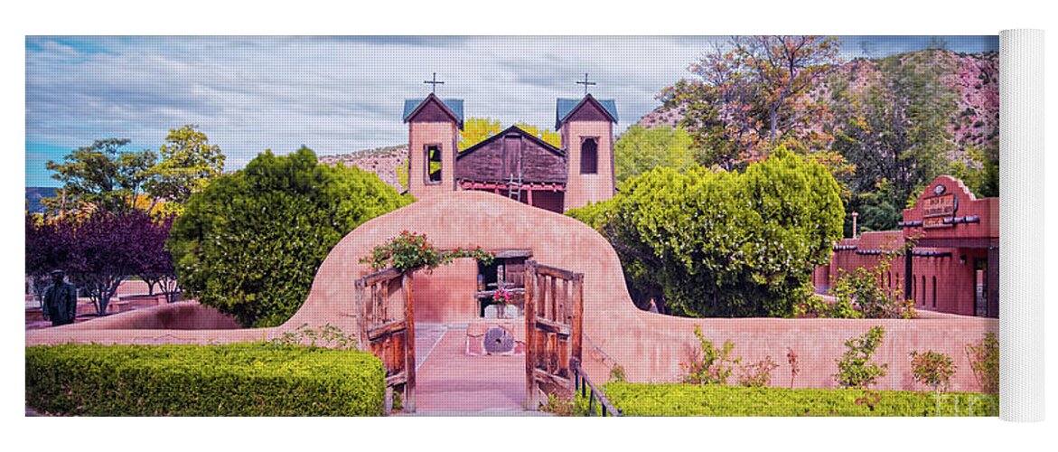 New Mexico Yoga Mat featuring the photograph El Santuario de Chimayo - Rio Arriba Santa Fe County - New Mexico Land of Enchantment by Silvio Ligutti